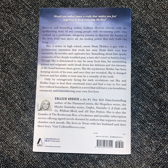 Hopeless by: Colleen Hoover - Picture 2 of 2